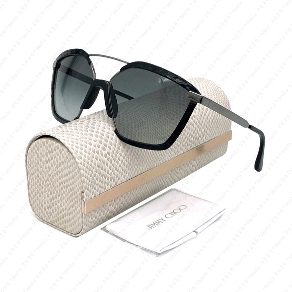 Jimmy Choo Leon/S 8079O 61mm Snake Black Sunglasses - Picture 1 of 10